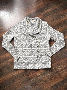 Lucky Brand Aztec Bohemian Jacket - Boucle Knit - Size M